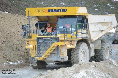 der elektrische E-Miner im Einsatz