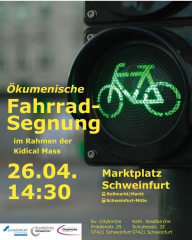 Eine Fahrradampel zeigt grün