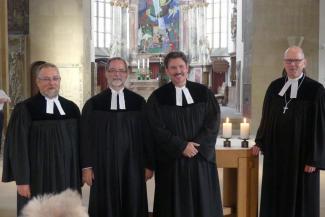 Pfarrer Vaupel, Pfarrer Kuschel, Pfarrer Neumerkel, Dekan Bruckmann