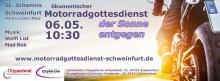 Motorrad fährt der Sonne entgegen